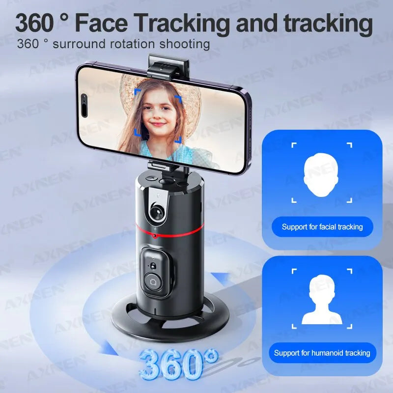 2023 New 360 Rotation Follow-Up Gimbal Stabilizer Monopod Desktop Tracking Gimbal with Remote for Tiktok Live Photography