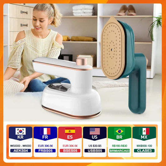 Portable Handheld Garment Steamer – Mini Travel Iron for Clothes & Fabrics