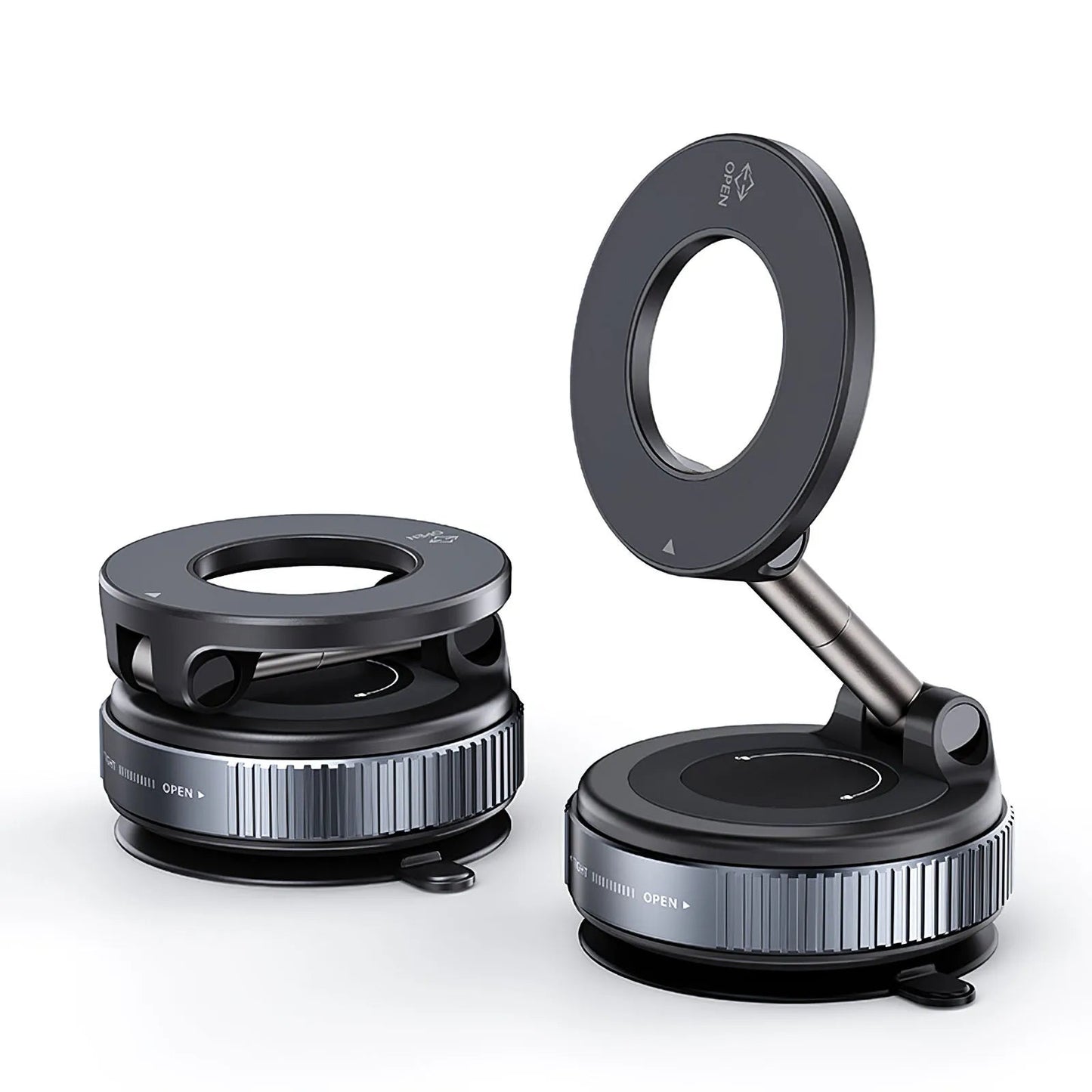 Magnetic Car Mount Phone Holder with Electric Vacuum Suction – Works with iPhone 12-16