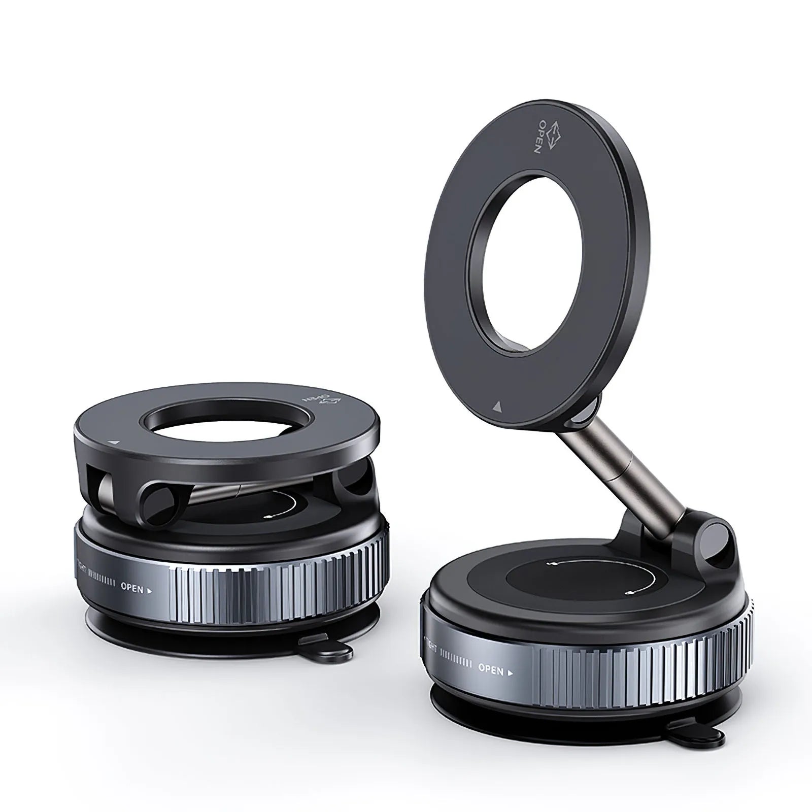 Magnetic Car Mount Phone Holder with Electric Vacuum Suction – Works with iPhone 12-16