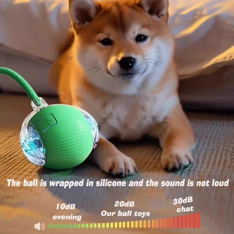 Smart Interactive Dog Ball Toy Rechargeable, Automatic Rolling Fun Ball for Dogs & Puppies