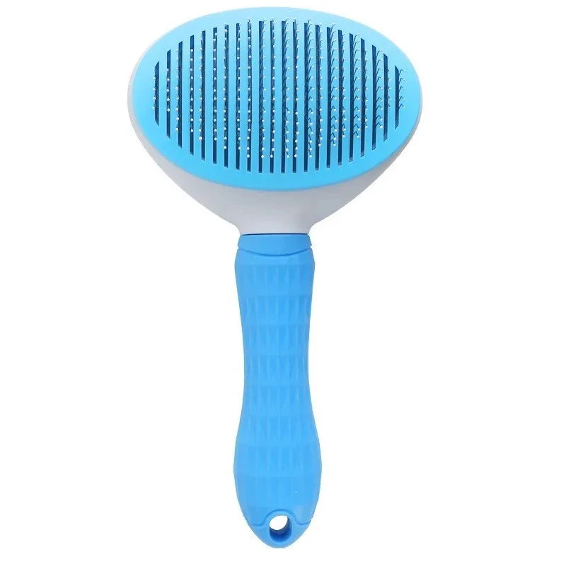 Trendora Pet Self-Cleaning Grooming Brush – Deshedding & Dematting Tool for Dogs & Cats | Easy Hair Removal Comb