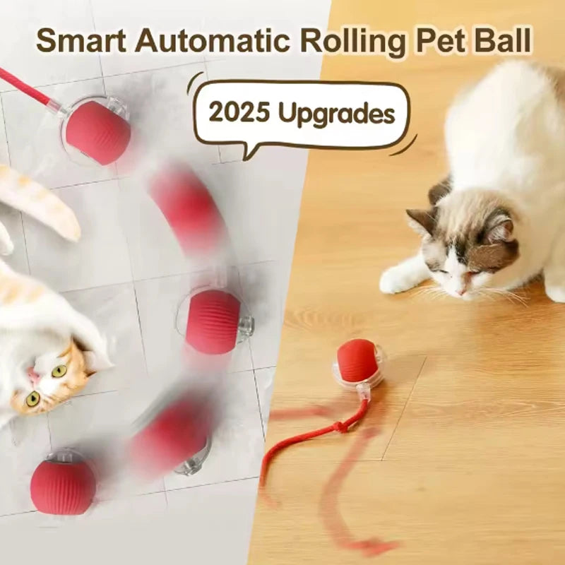 Trendora Pet Smart Rolling Cat Ball – Interactive Automatic Toy for Boredom Relief & Mental Stimulation
