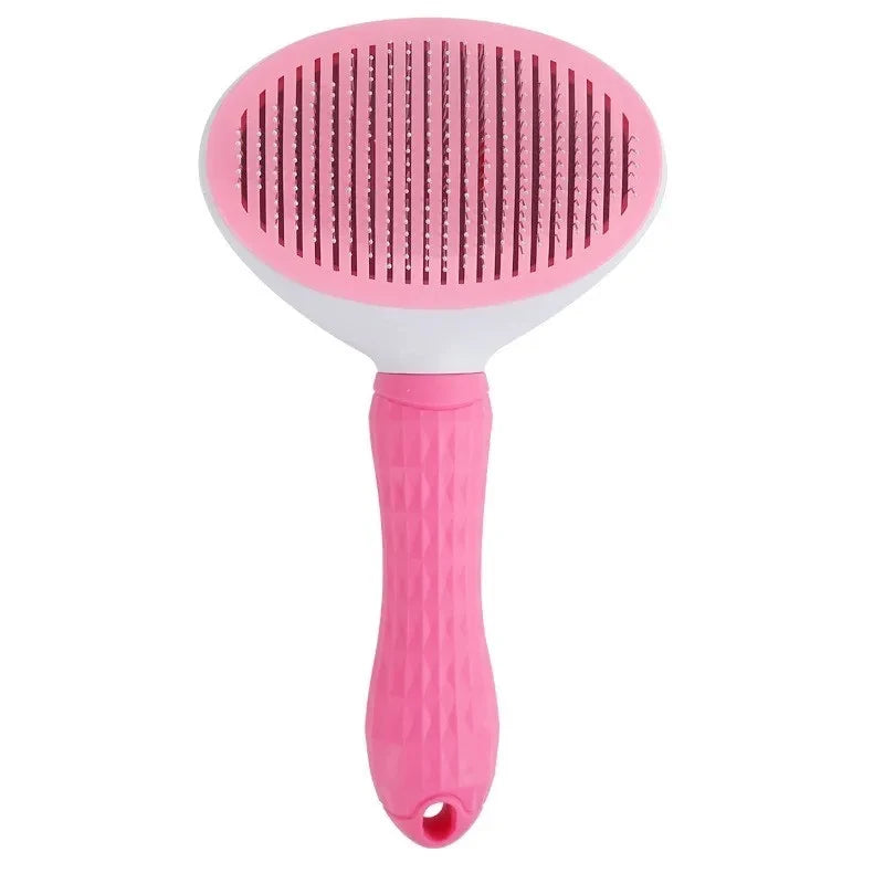 Trendora Pet Self-Cleaning Grooming Brush – Deshedding & Dematting Tool for Dogs & Cats | Easy Hair Removal Comb
