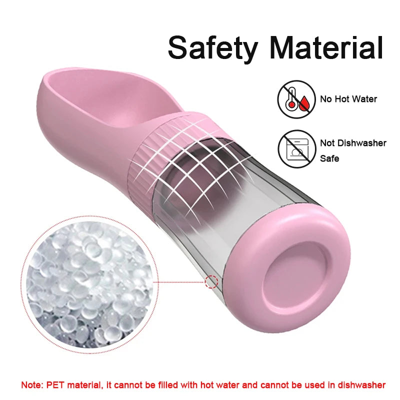 Trendora Pet 2-in-1 Portable Dog Water Bottle with Food Container – Travel Dispenser for Dogs