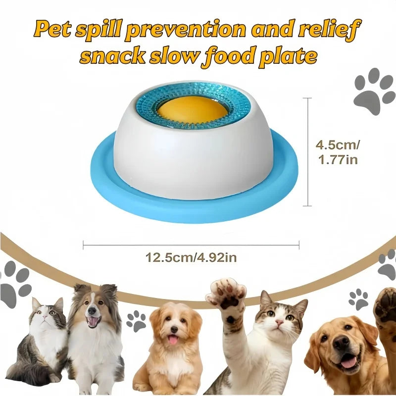 Slow Feeder Licking Bowl for Dogs – Anti-Choke Interactive Dog Toy, Non-Slip Slow Food Mat for Anxiety Relief & Mental Stimulation