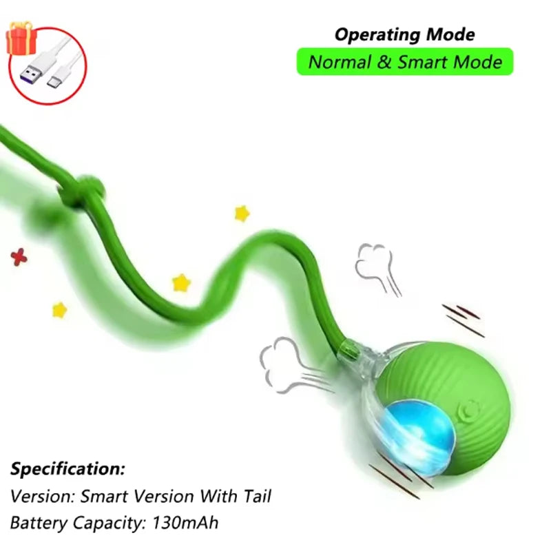 Trendora Pet Smart Rolling Cat Ball – Interactive Automatic Toy for Boredom Relief & Mental Stimulation