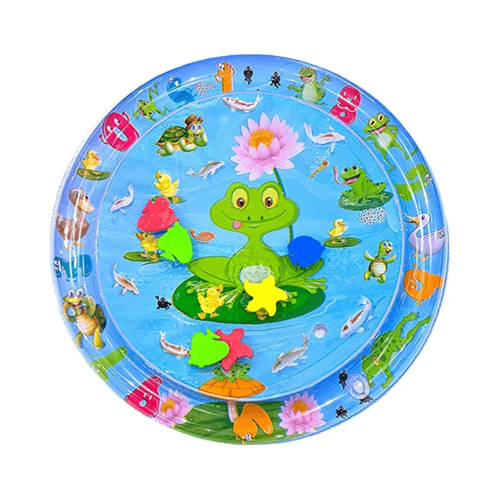 Water Sensory Play Mat Thickened Inflatable Water Mat for Cat and Dog Pet Playmat with Fish Sea Ocean Theme Sensory Toy Water