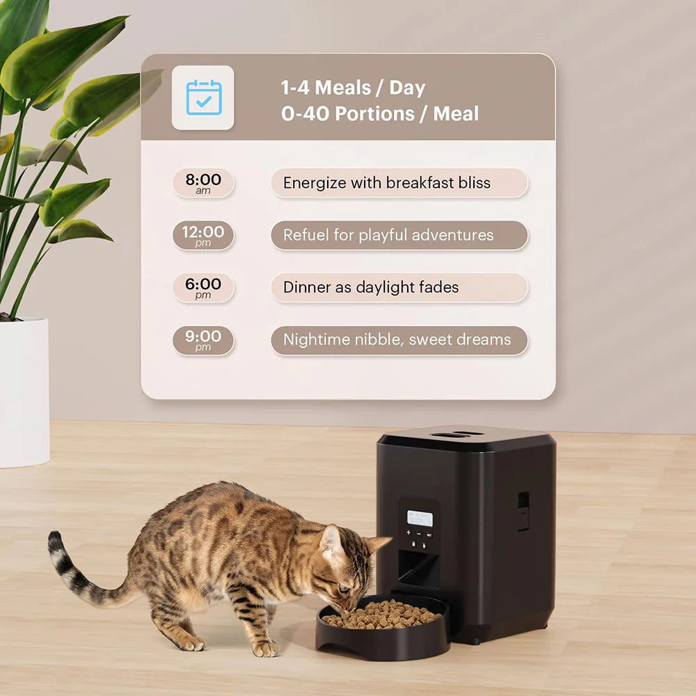 Smart Automatic Pet Feeder with App Control – Scheduled Meals